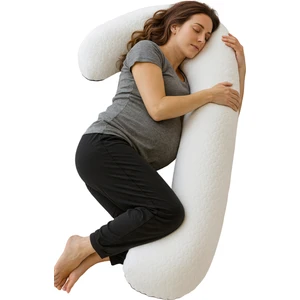 Ice Evera Destekli Ice Sleep Soğuk Yatak Kumaşlı L Şekil Hamile Yastığı