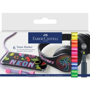 Neon Markör 6'lı Set,Canlı Renkler, 1.5 mm Uç, Yüksek Kalite