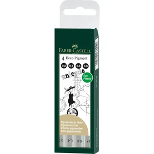 Ecco Pigment 4'lü Siyah Set,0.2, 0.4, 0.6, 0.8 mm Uç Kalınlıklarıyla Teknik Çizim,Eskiz İçin İdeal