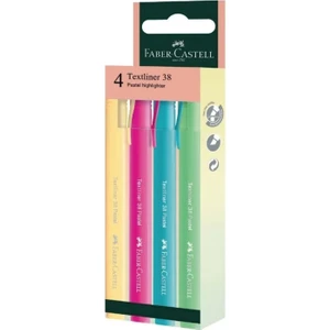 Pastel 4'lü Fosforlu Kalem, İnce Uç, Yumuşak Renkler