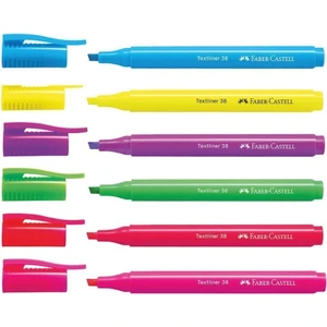 Fosforlu Kalem 38 Neon 6'lı Set,Canlı Renkler, Su Bazlı Mürekkep, Ergonomik Tasarım