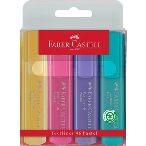 1546 Fosforlu Kalem 4'lü Set Pastel Renkler Şeffaf Gövde ile Konforlu Kullanım