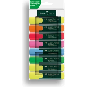 Faber-Castell Fosforlu Kalem Seti, 8’li, Su Bazlı Mürekkep, Kesik Uç, 3 Farklı Çizgi Kalınlığı
