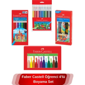 Öğrenci 4'lü Boyama Seti – 12 Renkli Boyalarla Yaratıcılığınızı Keşfedin