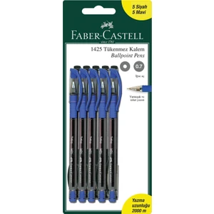 1425 Auto Tükenmez Kalem 10'lu Set – 1.0 mm İğne Uç, Siyah & Mavi Renk