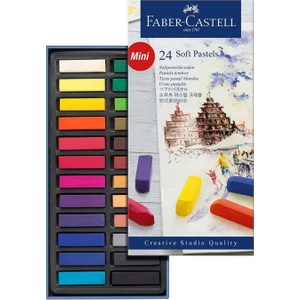 Goldfaber Mini Toz Pastel Boya 24 Renk Yumuşak Pastel Kalem Seti