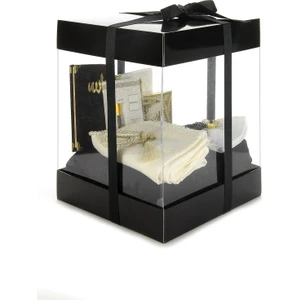 İhvan Online Özel Pvc Kutu Çeyizlik Hediyelik Ibadet Seti Siyah