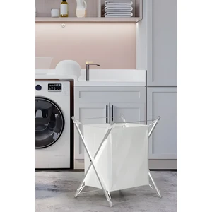 Metallica Concept Metal Paslanmaz Kirli Çamaşır Sepeti   Beyaz