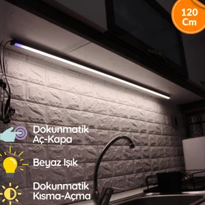 Mutfak Tezgah Üstü Dokunmatik LED Bar Aydınlatma Beyaz Işık