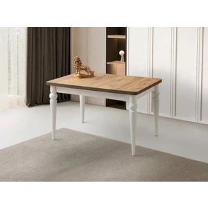 Yandan Açılır Büyüyen Yemek Masası Meşe-Beyaz 60 x 90 cm  Sadece Masa Fiyatıdır