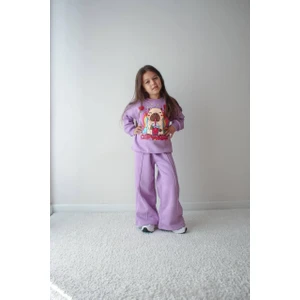 Barbosa Kız Çoçuk 3 Iplik Şardonlu Sweatshırt Eşortman 2'li Takım (Labubu - Capybara)