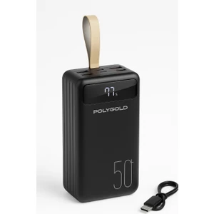 PG-PW250 | 50.000 Mah Powerbank |  LED Ekranlı | 4 Dahili Kablo | Hızlı Şarj | Taşınabilir Şarj Cihazı