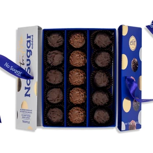 Elit Çikolata Şeker Ilavesiz Sütlü Bitter Truffle Kutu 165 gr Glutensiz