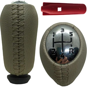 Megane 2 Bej Renk Deri Vites Topuzu