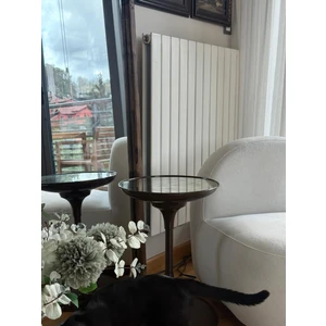 Liva Koyu Kahverengi 54CM Oturma Odası, Kahve Köşesi Yan Sehpa