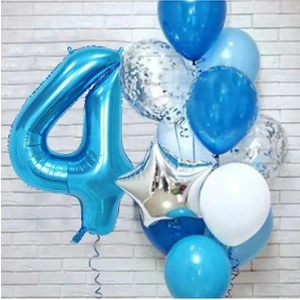 Mavi Yaş Balon Set -1-2-3-4-5-6-7-8-9