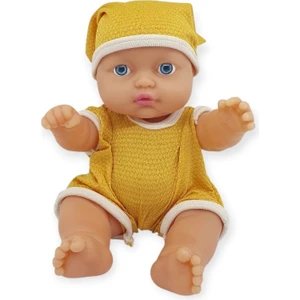 Kıyafetli Et Bebek 35 cm - LMN208 - Sarı