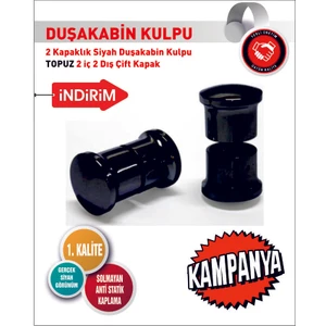 Duşakabin Kapı Kolu Abs Plastik Gövde Topuz Kulp 4 Lü Set Siyah