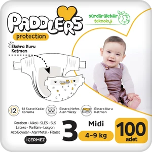 Protection Bebek Bezi 3 Numara Midi 100 Adet (4-9 Kg) 2'li Jumbo Set