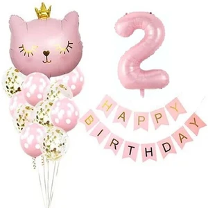 Pembe Kedili Balon Set