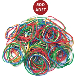 Ambalaj-Paket Lastiği Karışık Renkli (500 ADET)%100 KAUÇUK|100 Gr(Okul-Kırtasiye-Ambalaj-Paketleme)