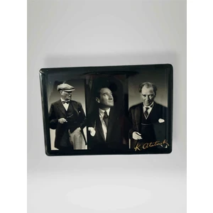 Atatürk Temalı Dikdörtgen Magnet Buzdolabı Süsü 80X55 mm