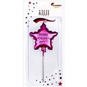 Iyiki Doğdun Yıldız Pembe Mum