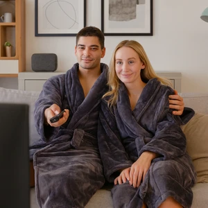 Lucy and Home Polar Kadın Sabahlık – Yumuşak Dokulu, Rahat Kesim, Şal Yaka, Kuşaklı ve Midi Boy Konfor