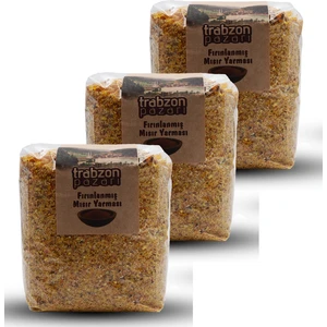 Trabzon Pazarı Ata Tohum Fırınlanmış Mısır Yarması 3x900 Gr