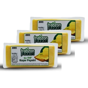 Trabzon Pazarı Taze Kaşar Peynir 3x600 gr