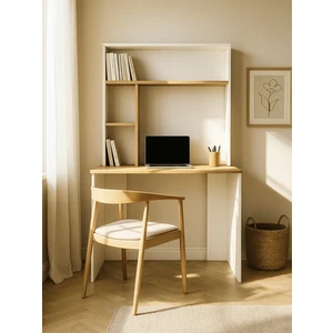 Ester Fonksiyonel Kitaplıklı Çalışma Masası Beyaz - Safir