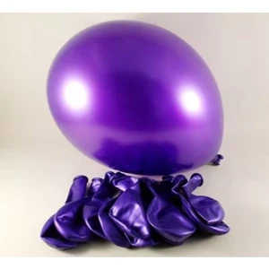 Mor Renkli Metalik Balon 10 Adet