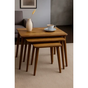 Istanbul 3'lü Zigon Sehpa %100 Mdf Ahşap