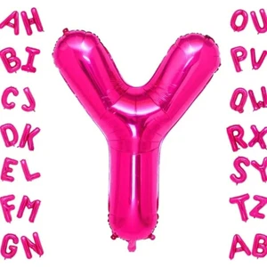 Fuşya Harf Folyo Balon 16 Inç 36 cm