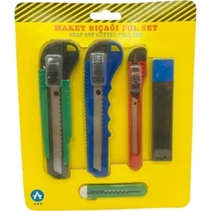 Maket Bıçağı Seti 5'li Blister Ambalaj