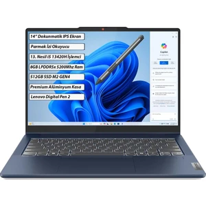 Ideapad 5 2-In-1 14IRH9 Intel Core I5 13420H 8gb 512GB SSD Windows 11 Home 14" Wuxga Dokunmatik Taşınabilir Bilgisayar 83KX005CTR + Lenovo Kalem