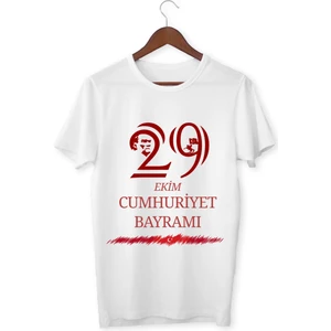 29 Ekim T-Shirt 23 Nisan Tişört Atatürk ve Türk Bayraklı Tişört Unisex Çocuk ve Yetişkin
