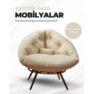 Miouus Berjer | California Esintili Tekli Koltuk | Kitap Okuma & Rahat Dinlenme Koltuğu