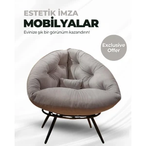 Miouus Berjer | California Esintili Tekli Koltuk | Kitap Okuma & Rahat Dinlenme Koltuğu