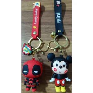 Sevimli Karakter Anahtarlık – Deadpool & Mickey Mouse Figürlü Çanta ve Araba Anahtarlığı