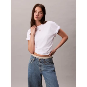 Ck LV047D204G Ss Woven Label Oversızed Tee Kadın Tshırt