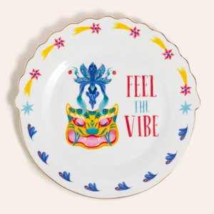 Luohu Porselen Pasta Tabağı 20 cm Renkli