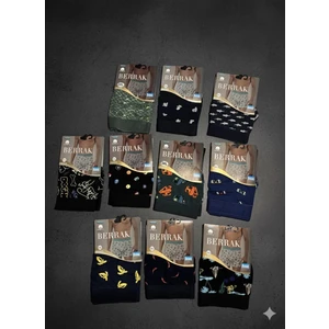 Erkek Karışık Renk ve Desenli Boxer 5'li Paket