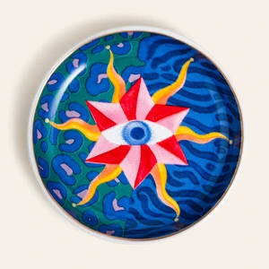 Luohu Porselen Tabak 10 cm Renkli