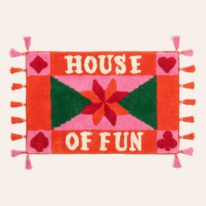 Punjab Püsküllü Pamuk %100 Pamuk Banyo Paspası 60X90 cm Renkli