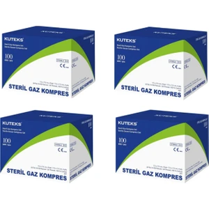 Steril Gaz Kompres 7.5cm x 7.5cm 20 Tel 4 Kutu 400 Adet- %100 Pamuk