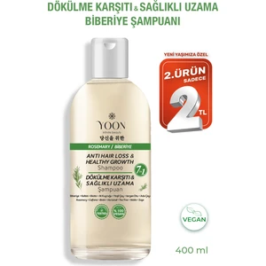 Saç Sağlıklı Hızlı Saç Uzamasına Yardımcı & Dökülen Saçlara Özel, 7 Aktifli Tuzsuz Biberiyeli Şampuan, 400ml