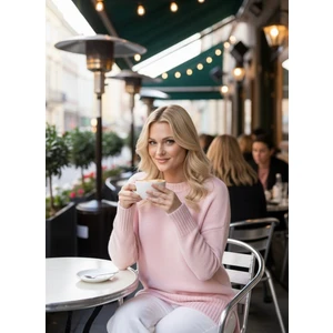 Basic Kadın Kazak Pembe Oversize