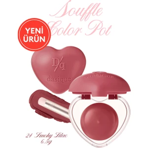 Yoğun Pigmentli Köpük Yapıda Kadife Bitişli Ruj & Allık DASIQUE Souffle Color Pot 24 Smoky Lilac