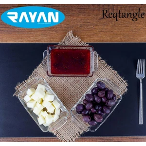 Reqtangle Tekli Dikdörtgen Cam Kahvaltılık ROYALEKS-81484
